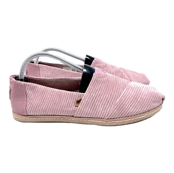 TOMS Womens Slip On Flats Pink Micro Corduroy Sz 6 - Picture 3 of 11